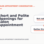 Short and Polite Openings for Salon Appointment Conversation English
