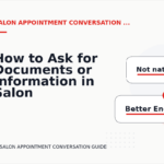 How to Ask for Documents or Information in Salon Appointment Conversation English
