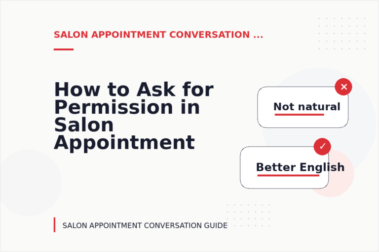 How to Ask for Permission in Salon Appointment Conversation English How to Ask for Permission in Salon Appointment Conversation English