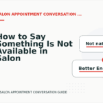 How to Say Something Is Not Available in Salon Appointment Conversation English