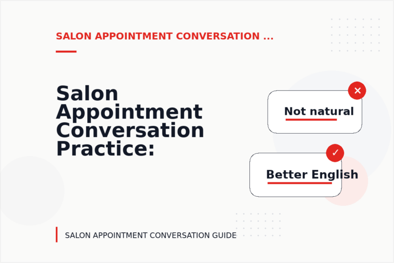 Salon Appointment Conversation Practice: Questions and Answers